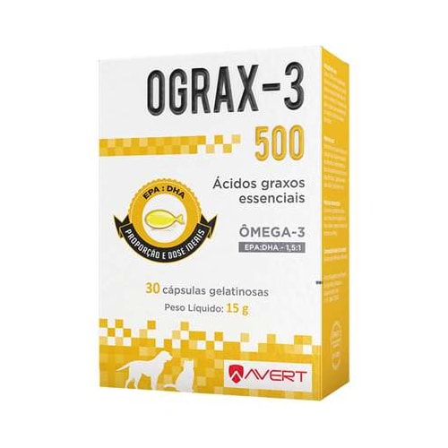 Suplemento Alimentar Ograx-3 500mg com 30 capsulas