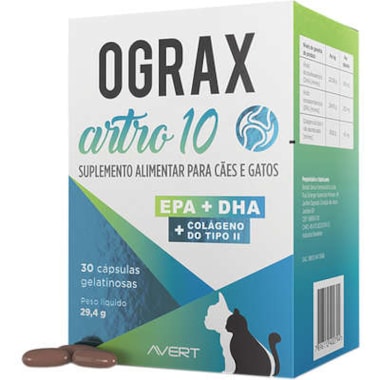 Suplemento Alimentar Ograx Artro 10 com 30 capsulas