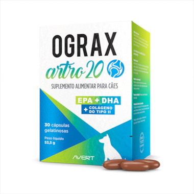 Suplemento Alimentar Ograx Artro 20 com 30 cápsulas