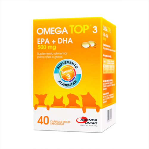 Suplemento Alimentar Ômega Top 3 caps 500mg com 40 comprimidos