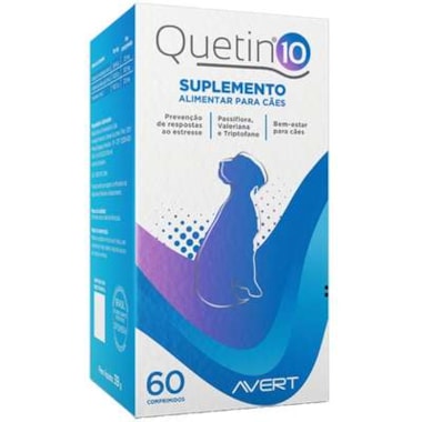 Suplemento Alimentar Quetin Cães 10 com 60 comprimidos
