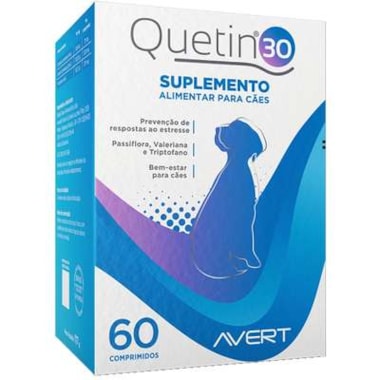 Suplemento Alimentar Quetin Cães 30 com 60 comprimidos