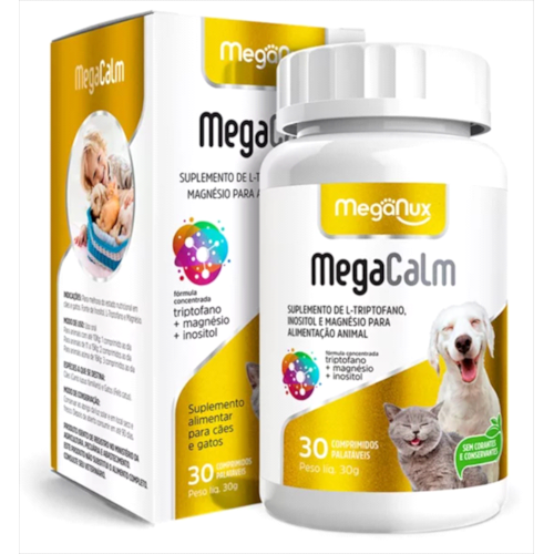 Suplemento Mega Calm com 30 comprimidos