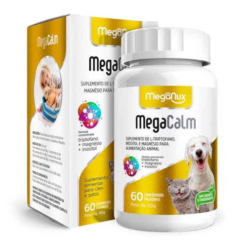 Suplemento Mega Calm com 60 comprimidos