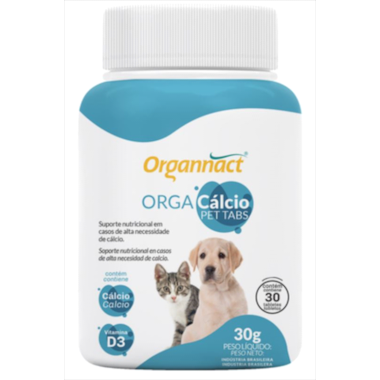 Suplemento Vitamínico Orga Cálcio Pet Tabs 30g