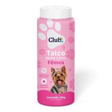 Talco Banho a Seco Club Pet Fêmea 100g