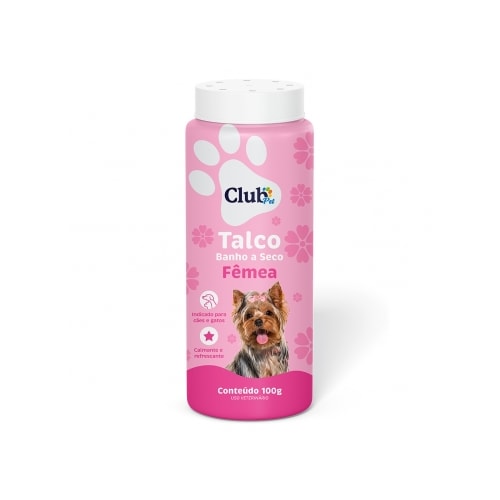 Talco Banho a Seco Club Pet Fêmea 100g