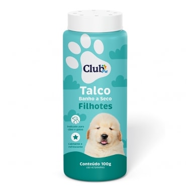Talco Banho a Seco Club Pet Filhotes 100g