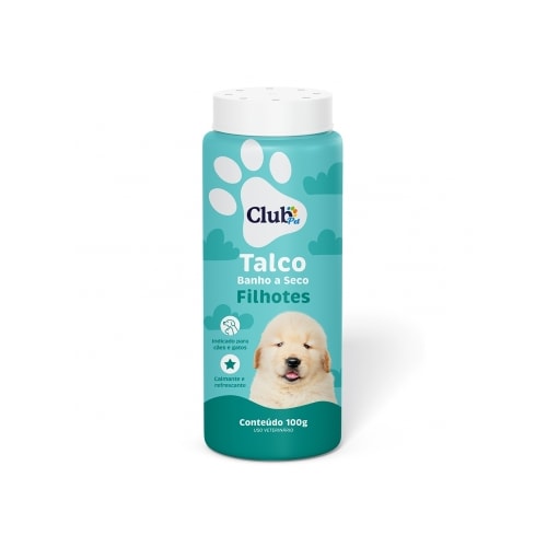 Talco Banho a Seco Club Pet Filhotes 100g