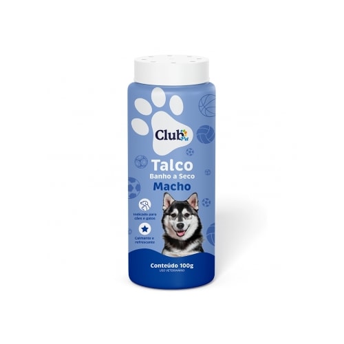 Talco Banho a Seco Club Pet Macho 100g
