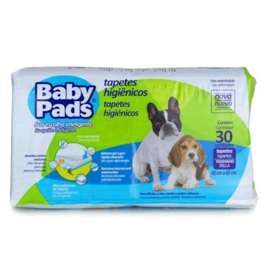 Tapete Higiênico Baby Pads 60x60cm com 30 unidades