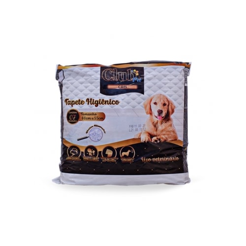 Tapete Higiênico Club Pet 60x55cm com 7 unidades
