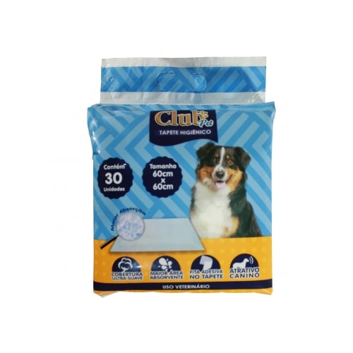 Tapete Higiênico Club Pet 60x60cm com 30 unidades