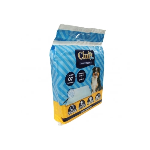Tapete Higiênico Club Pet 60x60cm com 7 unidades