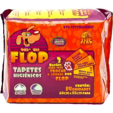 Tapete Higiênico Flop 60x55cm com 14 unidades