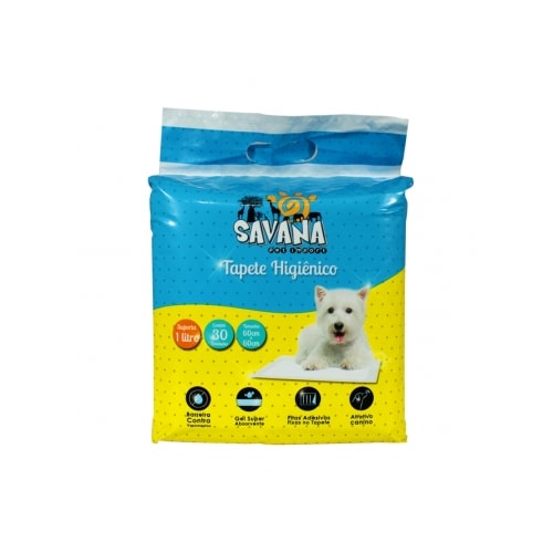 Tapete Higiênico Savana 60x60cm com 30 unidades