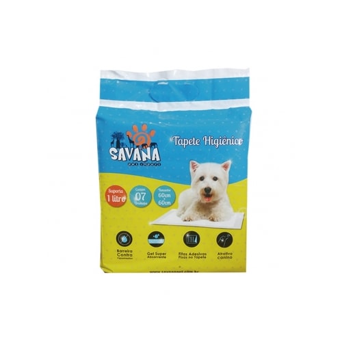 Tapete Higiênico Savana 60x60cm com 7 unidades