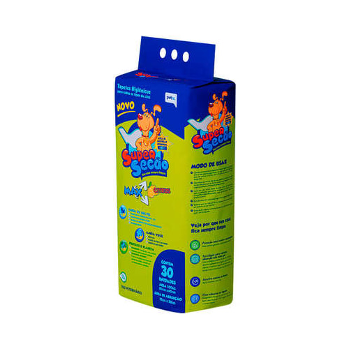 Tapete Higiênico Super Secão Max Citrus 80x60cm com 30 unidades