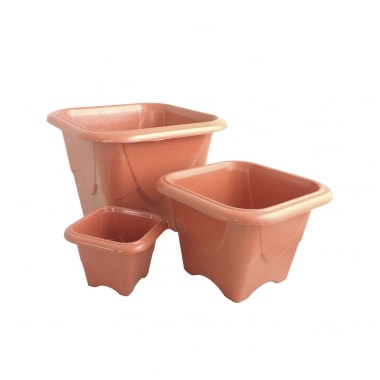 Vaso Jorani Quadrado Cerâmica N3