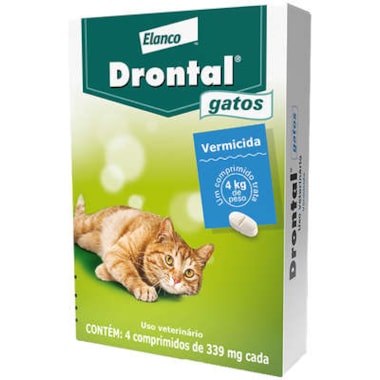 Vermífugo Drontal Gatos com 4 comprimidos