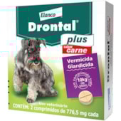 Vermífugo Drontal Plus Carne - Ate 10kg - com 2 comprimidos