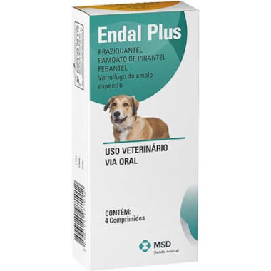 Vermífugo Endal Plus com 4 comprimidos