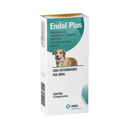 Vermífugo Endal Plus com 4 comprimidos