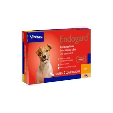 Vermífugo Endogard - 10kg - com 2 comprimidos