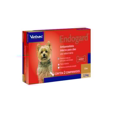 Vermífugo Endogard - 2,5kg - com 2 comprimidos