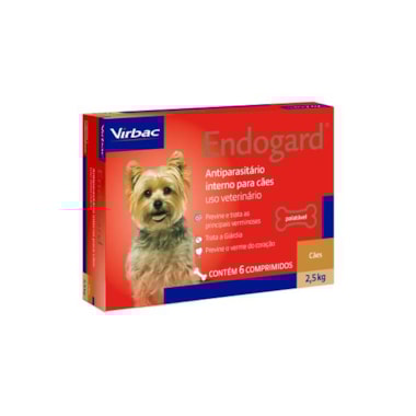 Vermífugo Endogard - 2,5kg - com 6 comprimidos