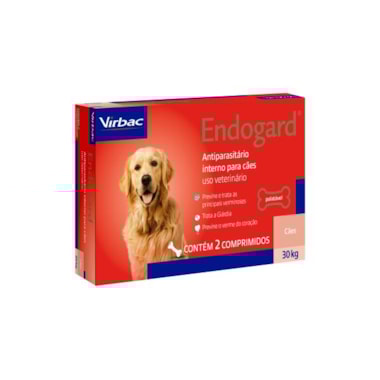 Vermífugo Endogard - 30kg - com 2 comprimidos