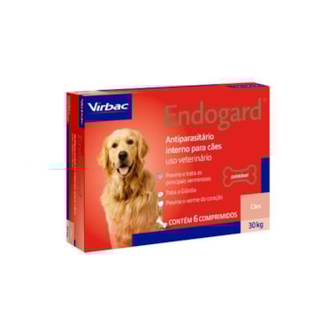Vermífugo Endogard - 30kg - com 6 comprimidos