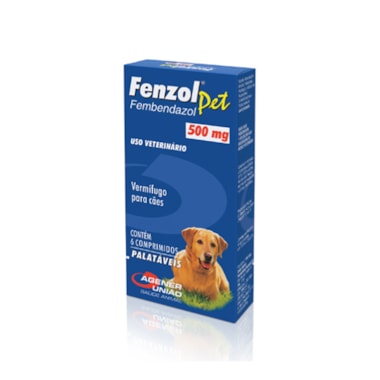 Vermífugo Fenzol Pet 500mg com 6 comprimidos