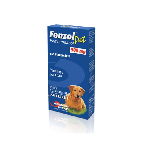 Vermífugo Fenzol Pet 500mg com 6 comprimidos