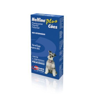 Vermífugo Helfine Plus Cães com 4 comprimidos