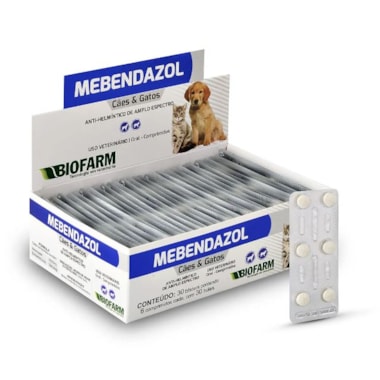 Vermífugo Mebendazol Pet com 6 comprimidos