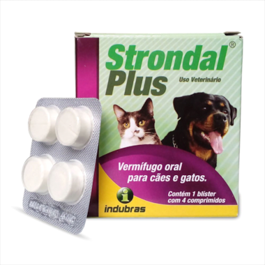 Vermífugo Strondal Plus 4 comprimidos