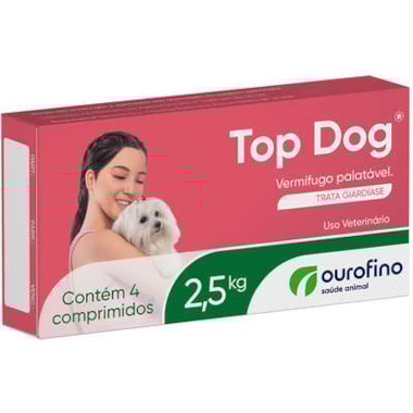 Vermífugo Top Dog - 2,5kg - com 4 comprimidos