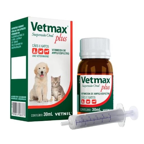 Vermífugo Vetmax Plus Suspensão Oral 30ml