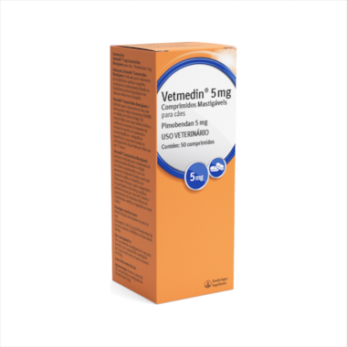 Vetmedin 5mg com 50 Comprimidos Mastigáveis