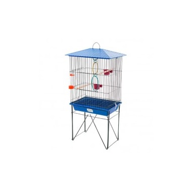 Viveiro Vivo Pet Arame Calopsita Preto e Azul Mini